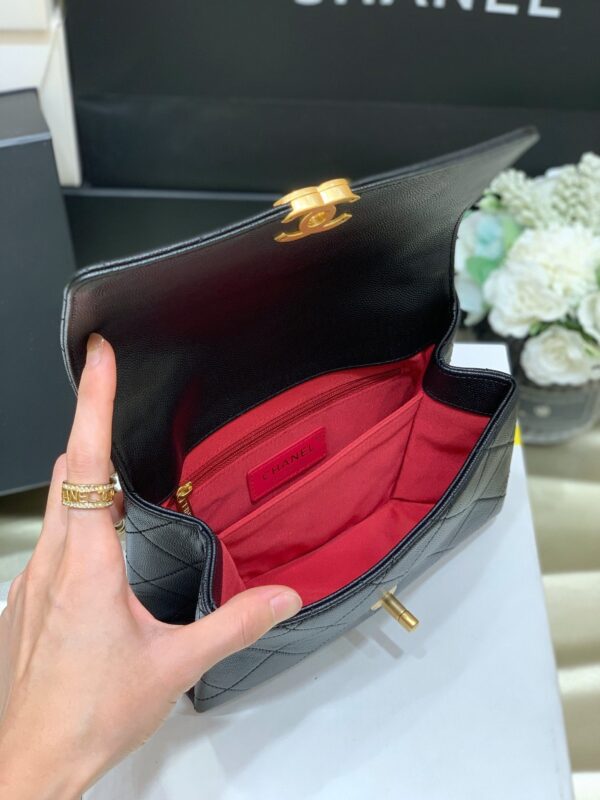 Chanel Co Co Cross Body Bag 20cm Black - Image 2