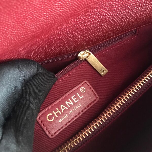 Chanel Coco Handle Bag 28cm Dark Red - Image 7