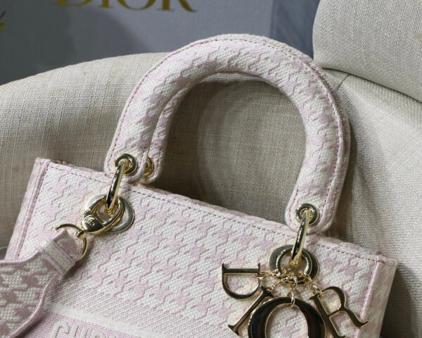 Christian Dior Medium Lady D-Lite Bag 24cm Pink - Image 3