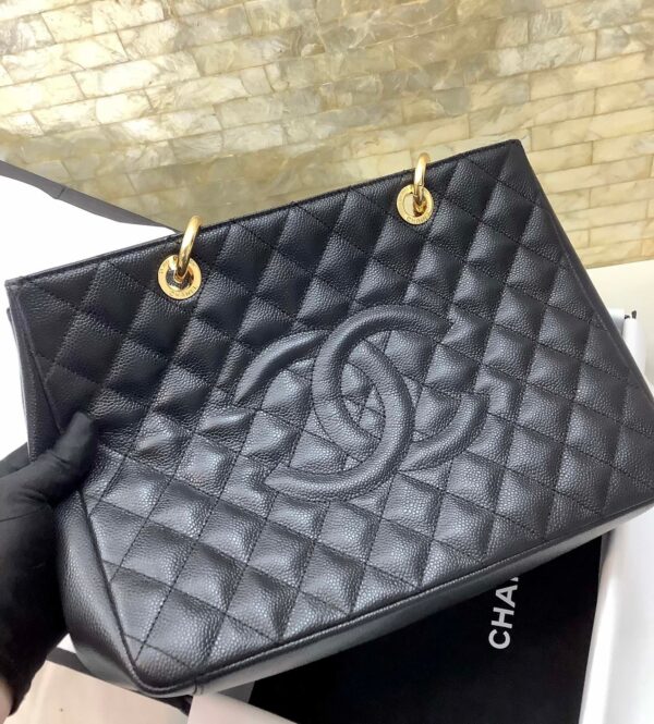 Chanel Classic Tote Bag Gold Hardware 34cm Black - Image 5