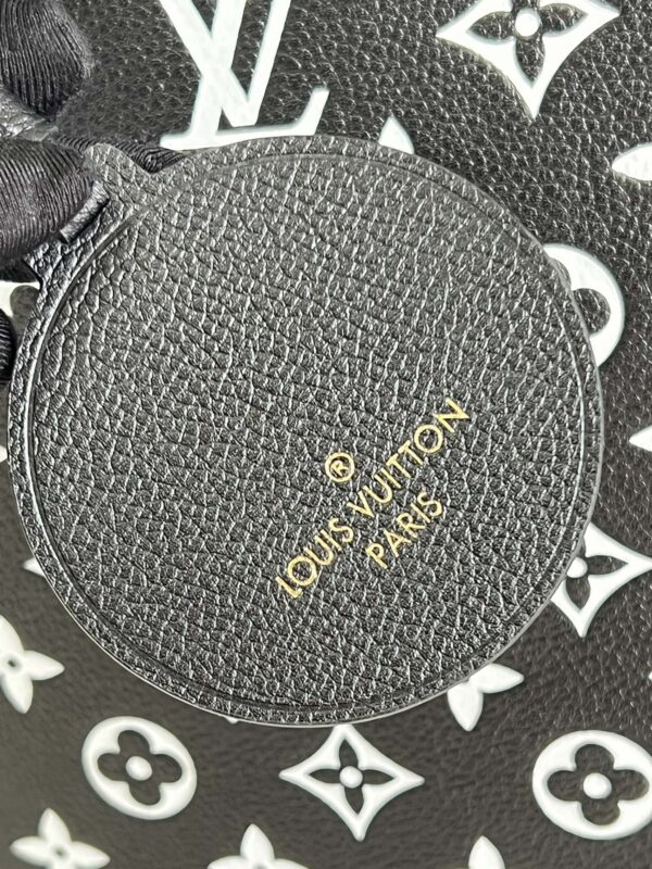 Louis Vuitton Neverfull MM Monogram Empreinte Black / White For Women, Women’s Handbags, Tote Bags 31cm LV M46103 - Image 6