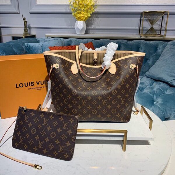 Louis Vuitton Neverfull MM Bag 32cm Monogram Canvas Spring/Summer Collection M40995, Beige - Image 2