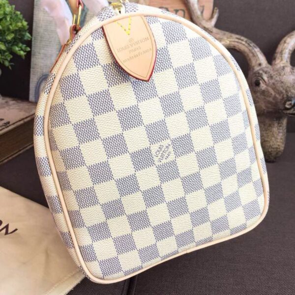 Louis Vuitton Speedy Bag 30cm Damier Azur Canvas Spring/Summer Collection N41370, White - Image 7