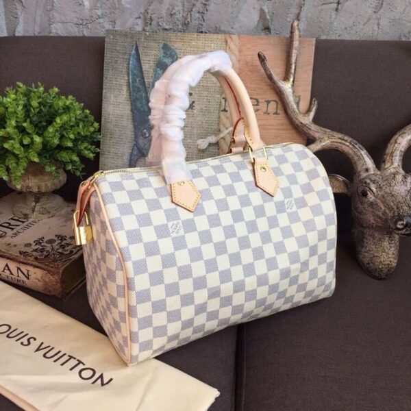 Louis Vuitton Speedy Bag 30cm Damier Azur Canvas Spring/Summer Collection N41370, White - Image 2