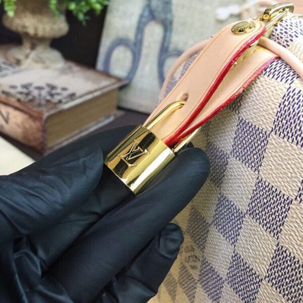 Louis Vuitton Speedy Bag 30cm Damier Azur Canvas Spring/Summer Collection N41370, White - Image 6