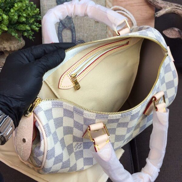 Louis Vuitton Speedy Bag 30cm Damier Azur Canvas Spring/Summer Collection N41370, White - Image 13