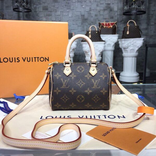 Louis Vuitton Nano Speedy Bag 16cm Monogram Canvas Spring/Summer Collection M61252, Brown - Image 2