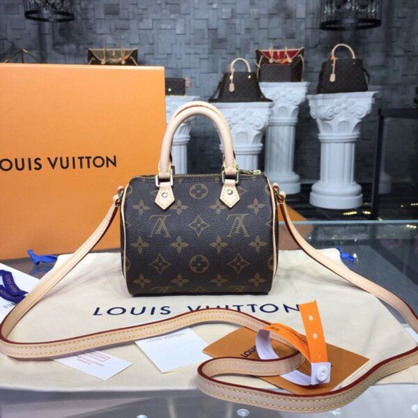 Louis Vuitton Nano Speedy Bag 16cm Monogram Canvas Spring/Summer Collection M61252, Brown - Image 4
