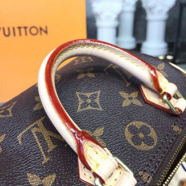 Louis Vuitton Nano Speedy Bag 16cm Monogram Canvas Spring/Summer Collection M61252, Brown - Image 6