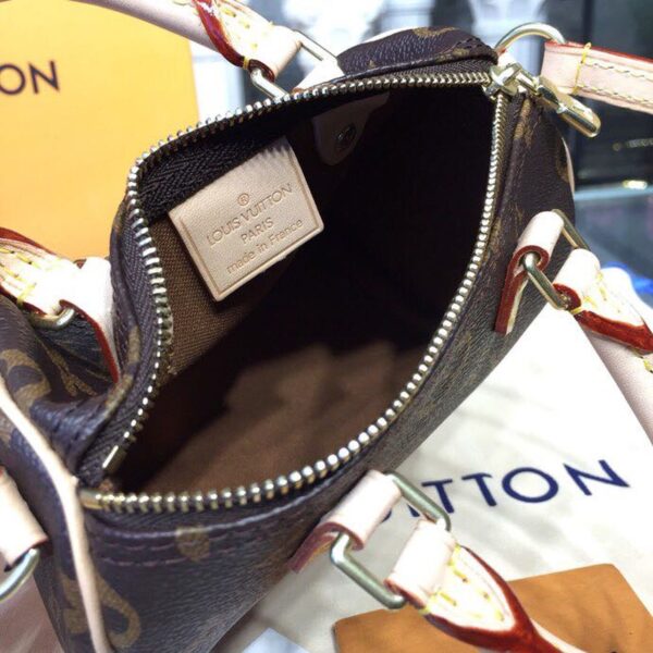 Louis Vuitton Nano Speedy Bag 16cm Monogram Canvas Spring/Summer Collection M61252, Brown - Image 7