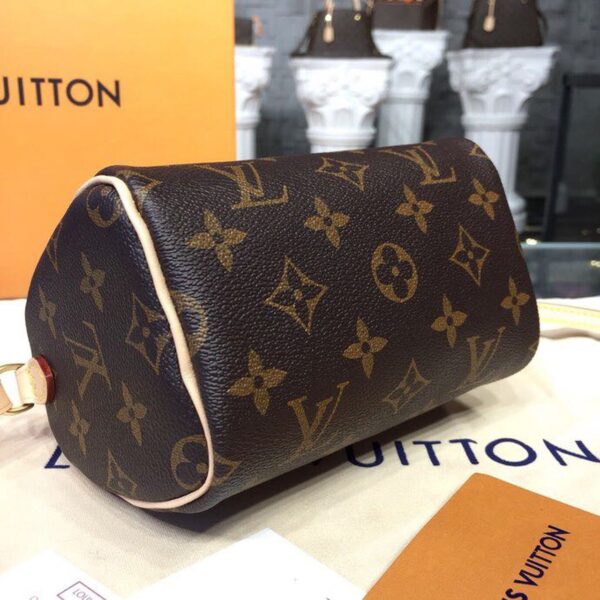 Louis Vuitton Nano Speedy Bag 16cm Monogram Canvas Spring/Summer Collection M61252, Brown - Image 8