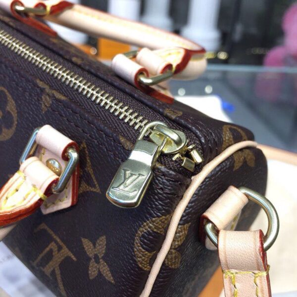 Louis Vuitton Nano Speedy Bag 16cm Monogram Canvas Spring/Summer Collection M61252, Brown - Image 9