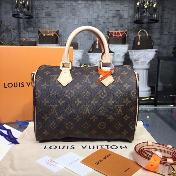 Louis Vuitton Speedy Bag 25cm Monogram Canvas Spring/Summer Collection M41109, Brown - Image 7