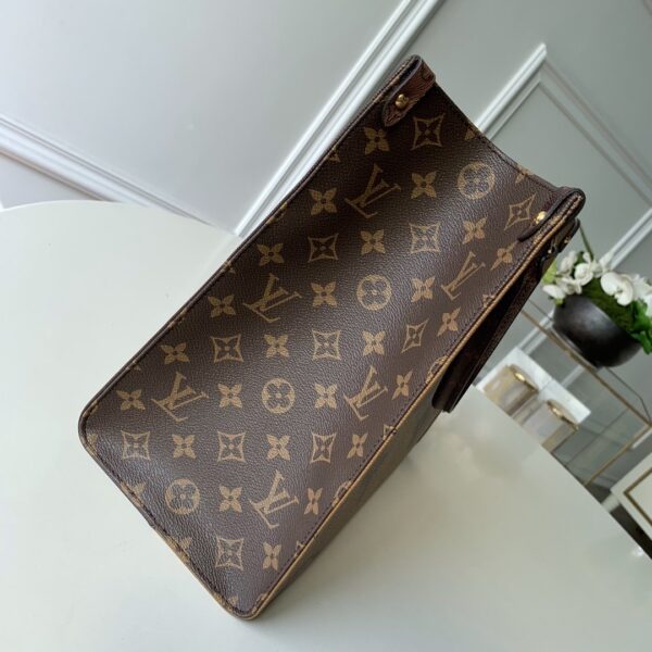 Louis Vuitton On The Go MM Tote Bag 35cm Brown - Image 8