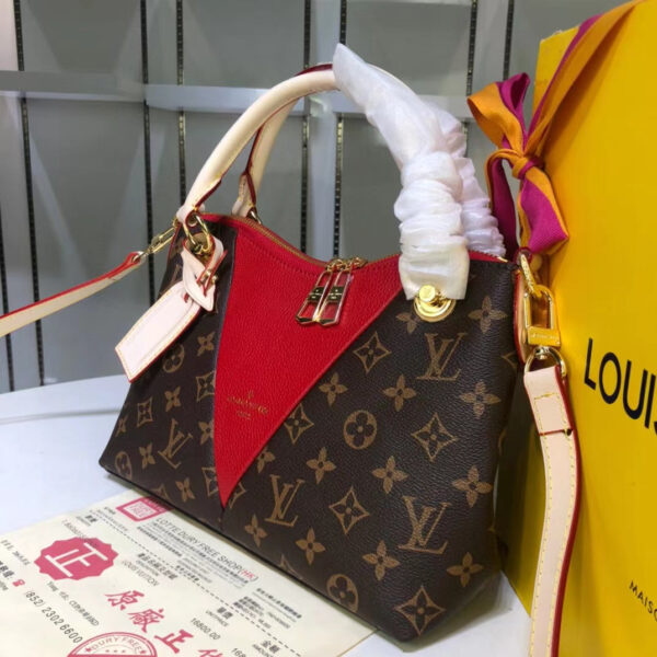 Louis Vuitton V Tote BB Bag 20cm Monogram Canvas Spring/Summer Collection M43966 Cerise - Image 5