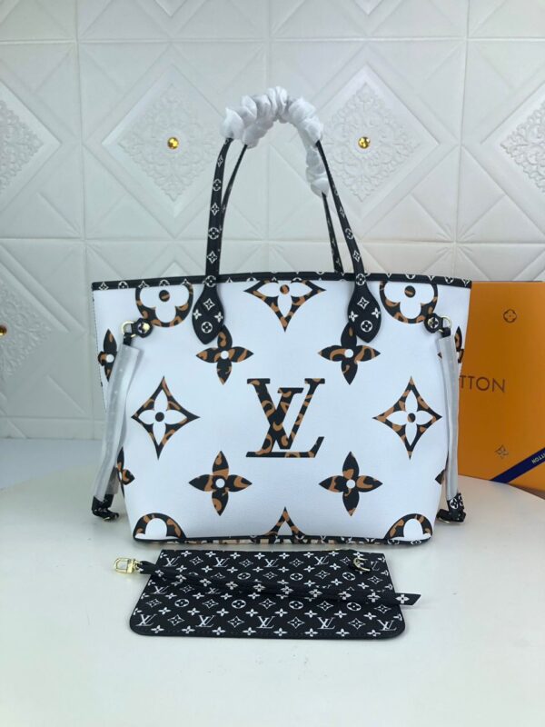Louis Vuitton Neverfull MM Monogram Empreinte 31cm White/Orange