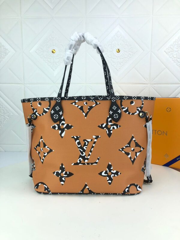 Louis Vuitton Neverfull MM Monogram Empreinte 31cm White/Orange - Image 6