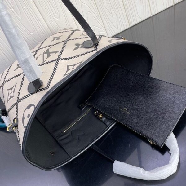 Louis Vuitton Neverfull MM M46039 31cm Cream Beige/Black - Image 7