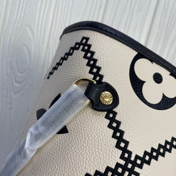 Louis Vuitton Neverfull MM M46039 31cm Cream Beige/Black - Image 5