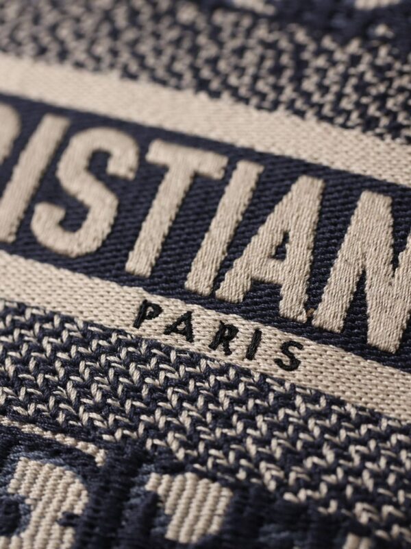 Christian Dior Logo Saddle Bag 25cm Oblique Embroidered Canvas Spring/Summer Collection Black - Image 4