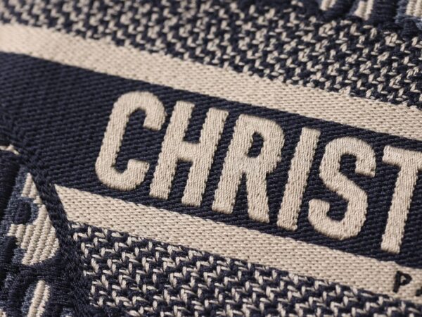 Christian Dior Logo Saddle Bag 25cm Oblique Embroidered Canvas Spring/Summer Collection Black - Image 5
