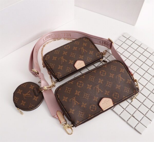 Louis Vuitton Multi Pochette Accessoires Monogram Canvas Fall/Winter Collection M44840 Rose Clair - Image 5