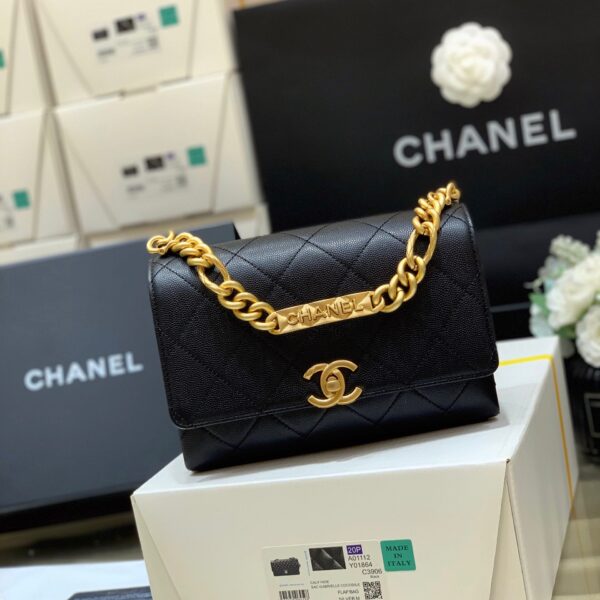 Chanel Co Co Cross Body Bag 20cm Black - Image 6