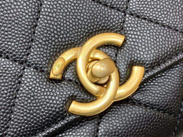 Chanel Co Co Cross Body Bag 20cm Black - Image 5