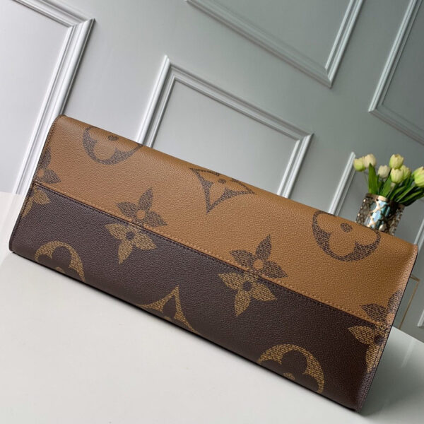 Louis Vuitton On The Go MM Tote Bag 35cm Brown - Image 4