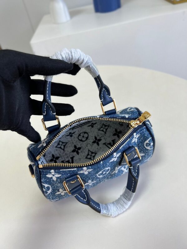 Louis Vuitton Nano Speedy in Monogram 16cm Blue - Image 4