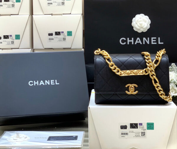 Chanel Co Co Cross Body Bag 20cm Black