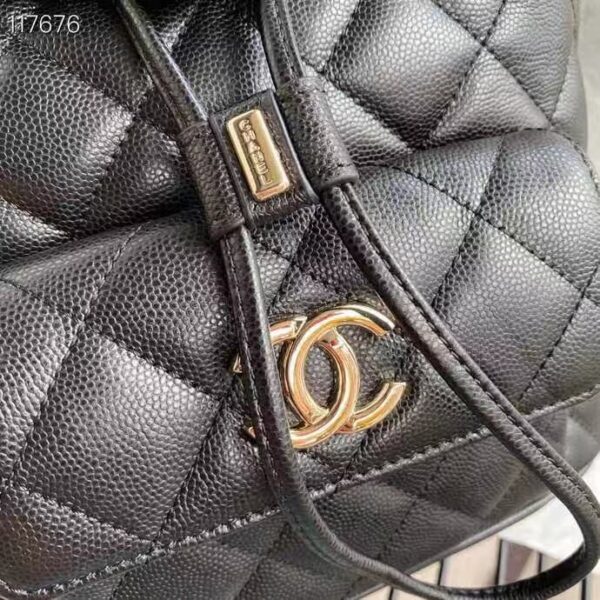 Chanel Duma Backpack 24cm Gold Hardware Caviar Leather Spring/Summer Collection Black - Image 3