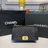 Chanel Quilted Boy Bag 25cm Caviar Leather Antique Gold Hardware Fall/Winter Act 1 Collection Black - Image 2
