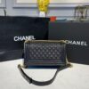 Chanel Quilted Boy Bag 25cm Caviar Leather Antique Gold Hardware Fall/Winter Act 1 Collection Black - Image 5