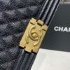 Chanel Quilted Boy Bag 25cm Caviar Leather Antique Gold Hardware Fall/Winter Act 1 Collection Black - Image 6