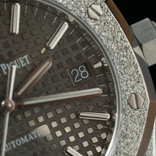 Audemars Piguet 15454 Fosted Gold Watch Grey Dial 37mm - Image 5