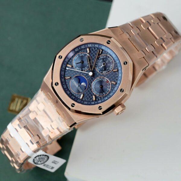 Audemars Piguet 26574 Blue Dial Watch 18K Gold Wrapped 41mm - Image 2