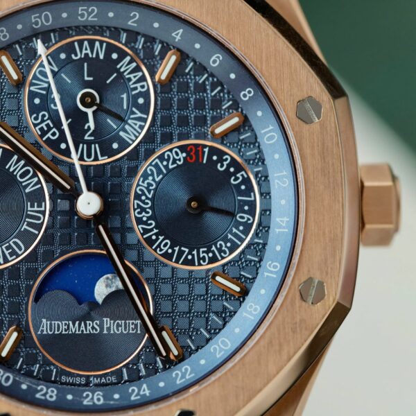 Audemars Piguet 26574 Blue Dial Watch 18K Gold Wrapped 41mm - Image 4