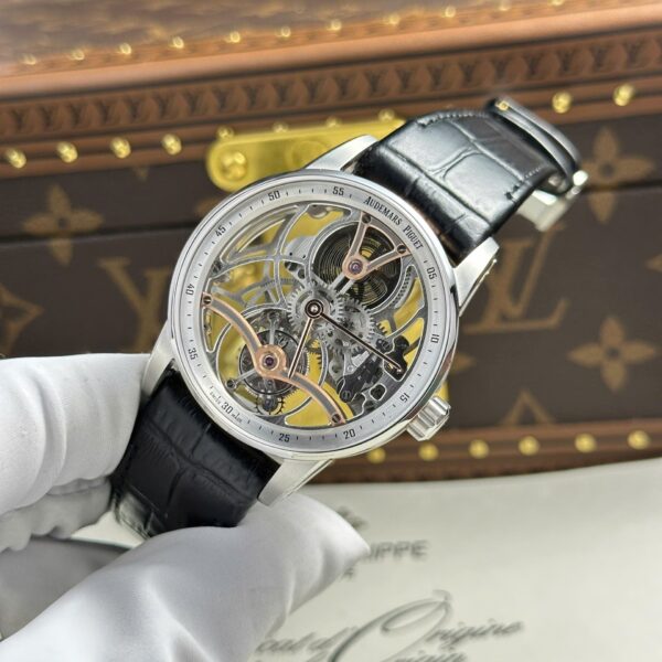 Audemars Piguet 26600 Tourbillon Openworked Watch Leather Strap 41mm - Image 2