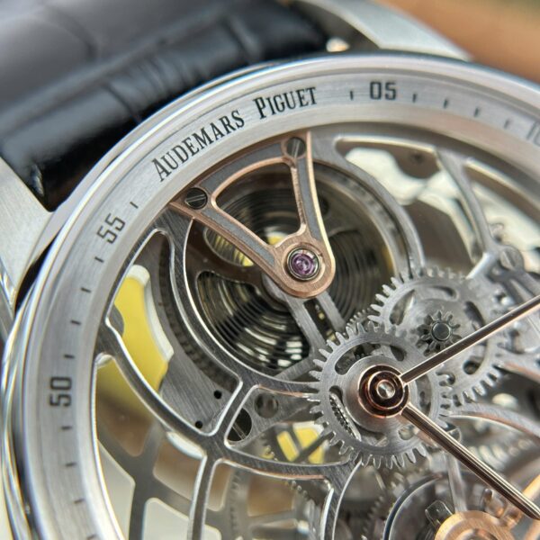 Audemars Piguet 26600 Tourbillon Openworked Watch Leather Strap 41mm - Image 4