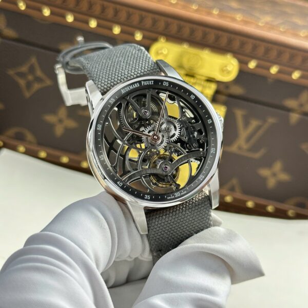Audemars Piguet 26600 Tourbillon Openworked Watch Gray 41mm - Image 2