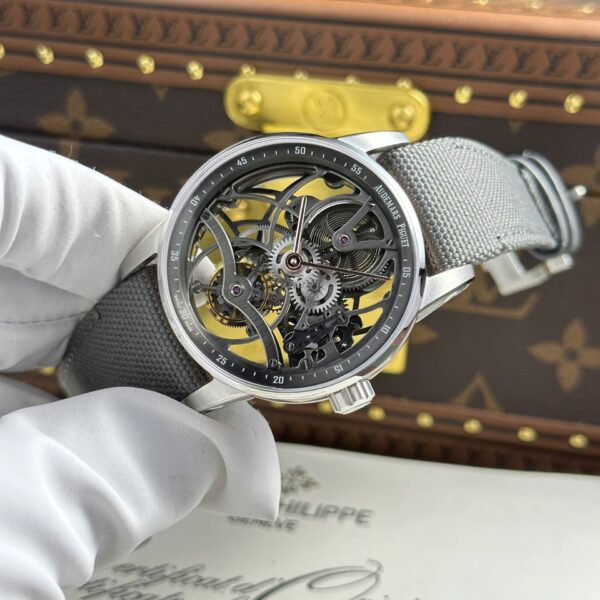 Audemars Piguet 26600 Tourbillon Openworked Watch Gray 41mm - Image 3