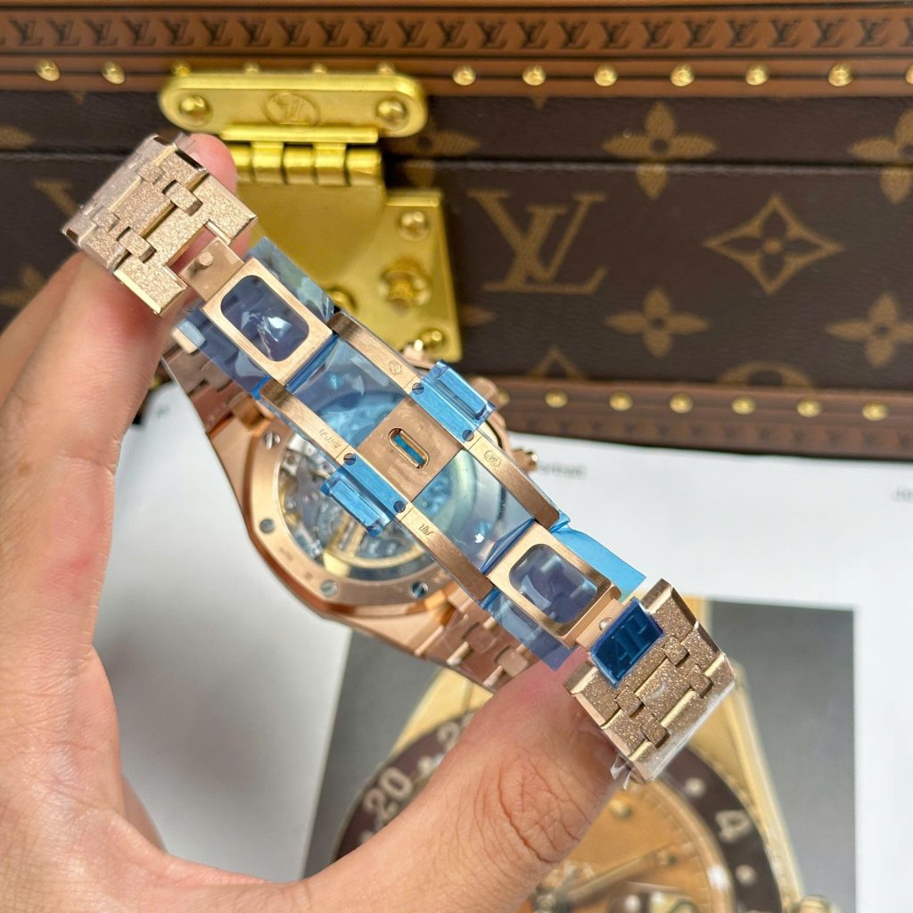 Đồng Hồ Audemars Piguet Replica 11 Royal Oak Chronograph Frosted Gold 26240 Mặt Xanh Blue Xưởng APS 41mm (2)