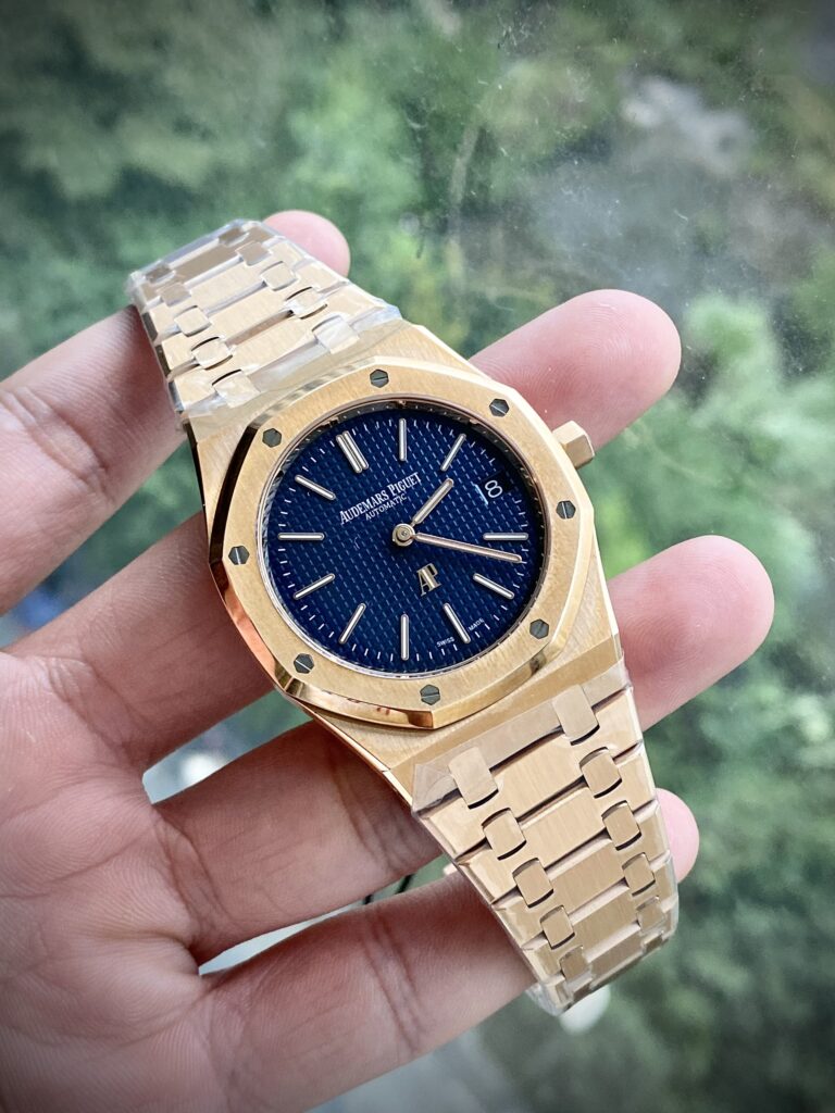 Audemars Piguet Watch Royal Oak 15202OR Jumbo Blue Dial 39mm