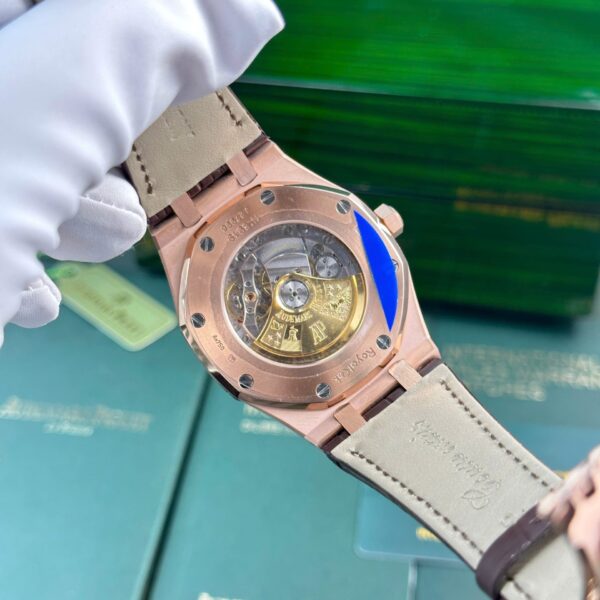 Audemars Piguet Royal Oak 15400 Rose Gold Watch White Dial 41mm - Image 11