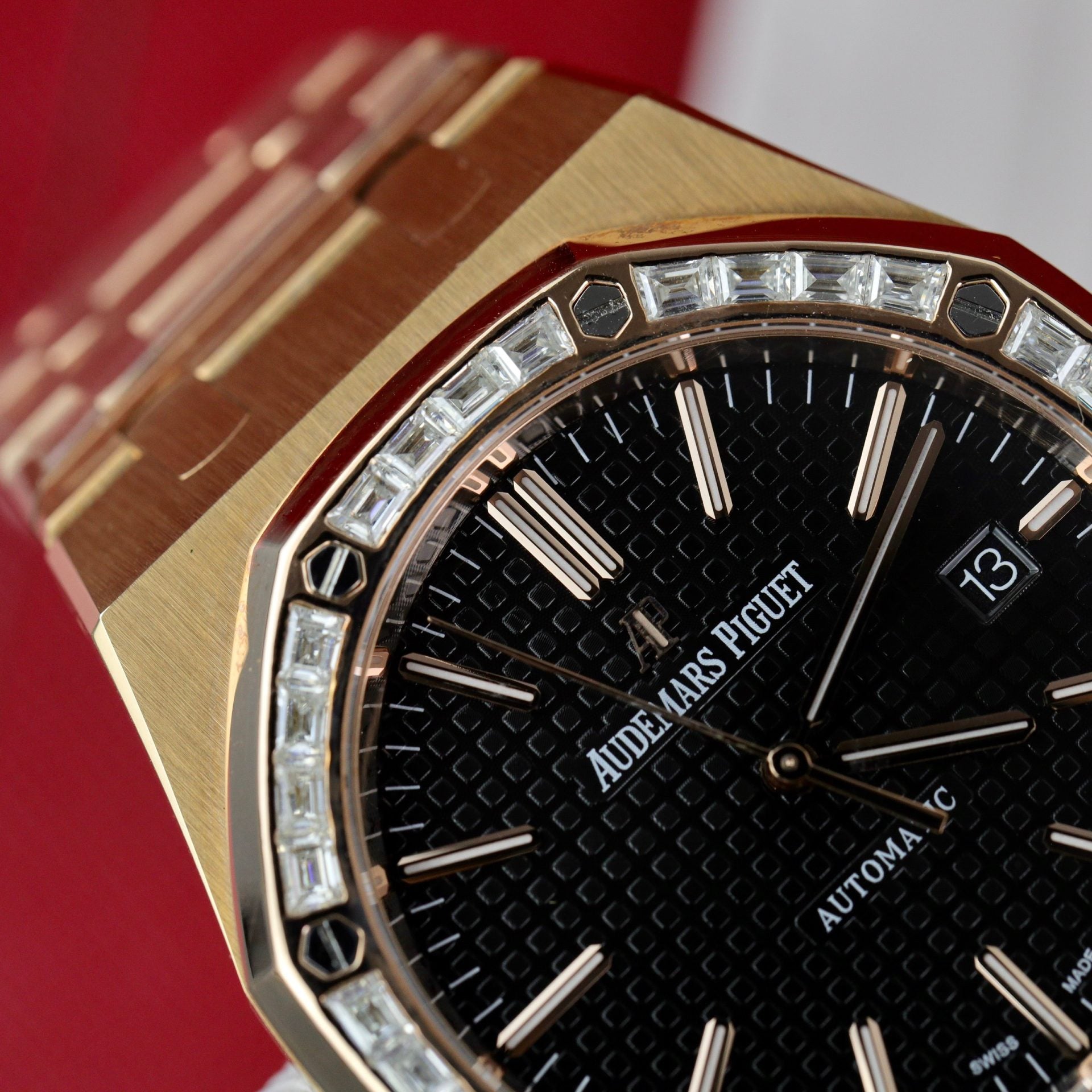 Audemars Piguet Watch Royal Oak 15400OR Moissanite Diamonds 41mm - Image 3