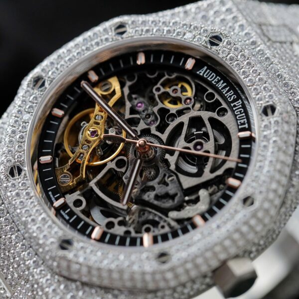 Audemars Piguet Royal Oak 15407 Full Moissanite Diamonds 41mm - Image 4