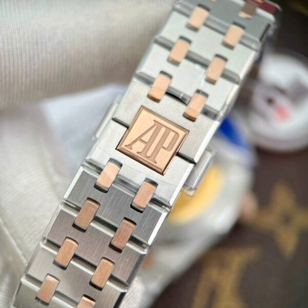 Audemars Piguet Royal Oak 15450 Watch Demi Rose Gold 37mm - Image 14