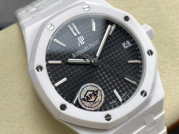 Audemars Piguet Royal Oak 15500 Dial Black Watch White Ceramic 41mm - Image 8