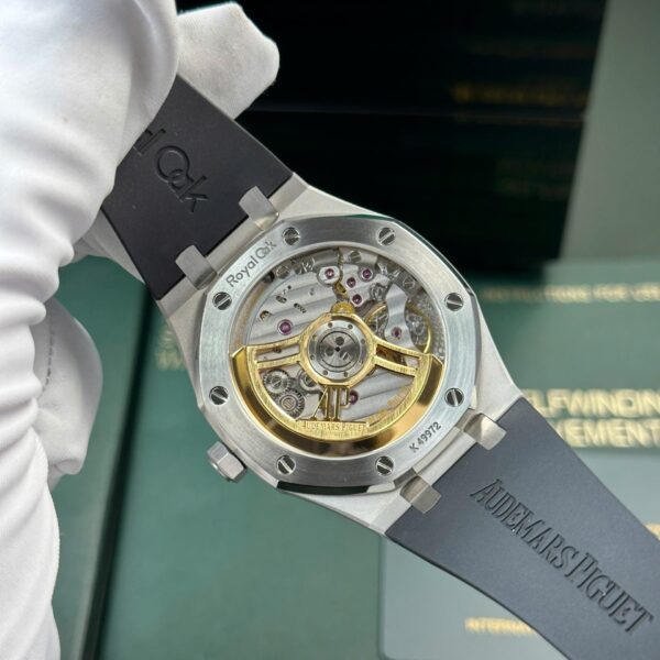 Audemars Piguet Royal Oak 15500 Watch Dial Black Rubber Strap 41mm - Image 10